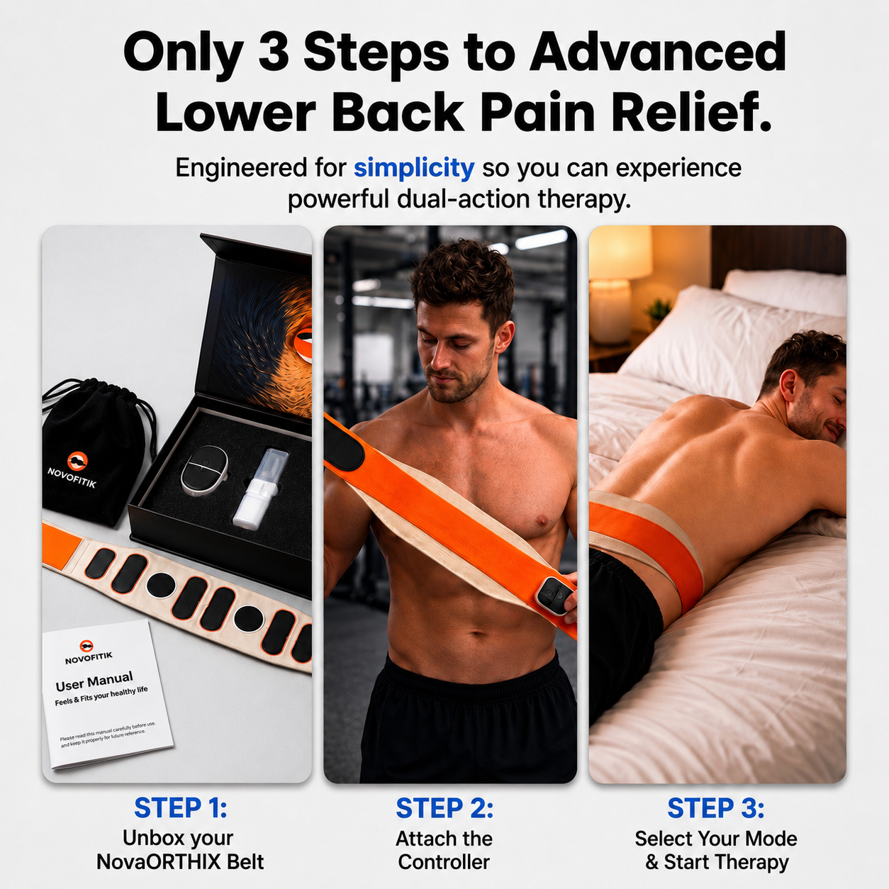 NovaOrthix Dual-Tech Back Relief Belt