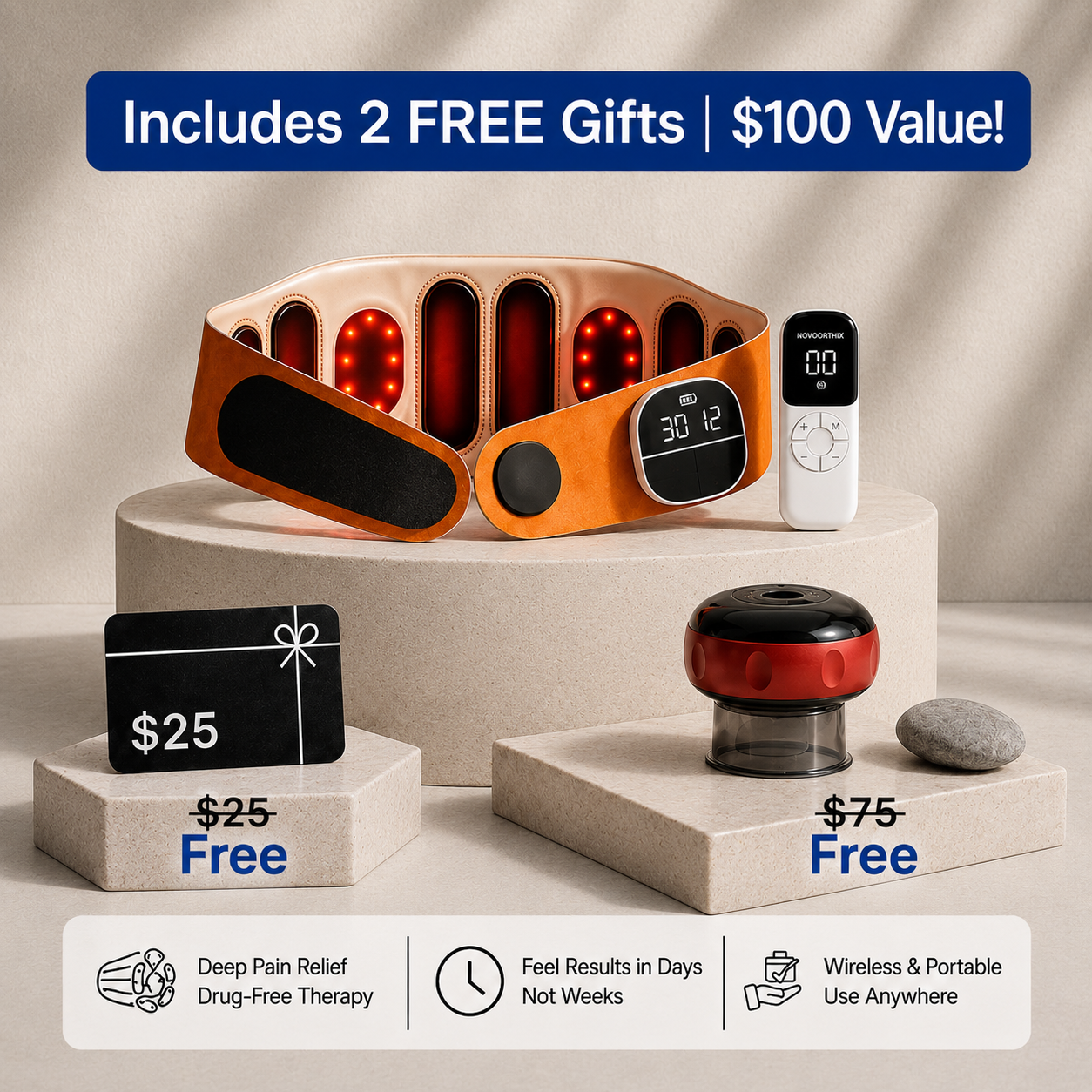NovaOrthix Dual-Tech Back Relief Belt
